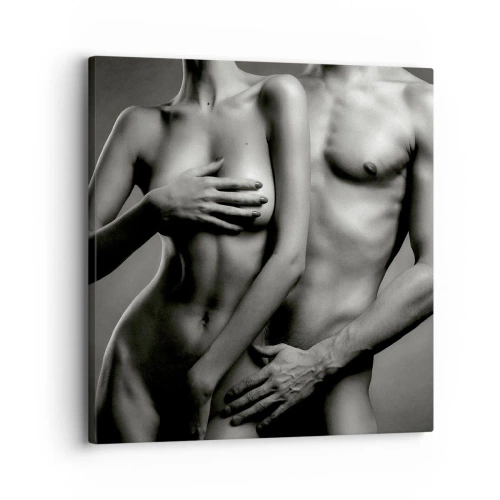 Obraz na plátně - Adam a Eva - 30x30 cm