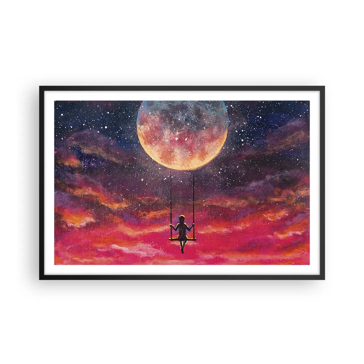 Plakát v černém rámu - Stavět si vzdušné zámky - 91x61 cm