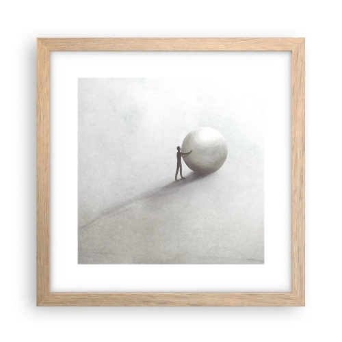 Plakát v rámu světlý dub - Hra života - 30x30 cm