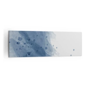 Obraz na plátně - Modrý tyl - 160x50 cm