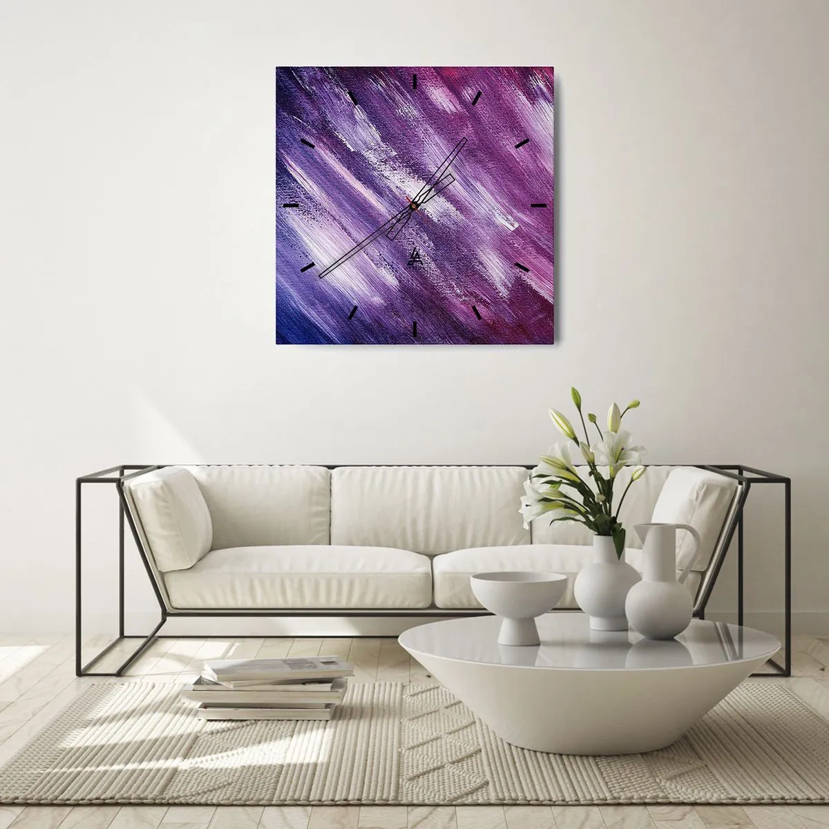 Nástěnné hodiny - Když fouká sluneční vítr - 40x40 cm