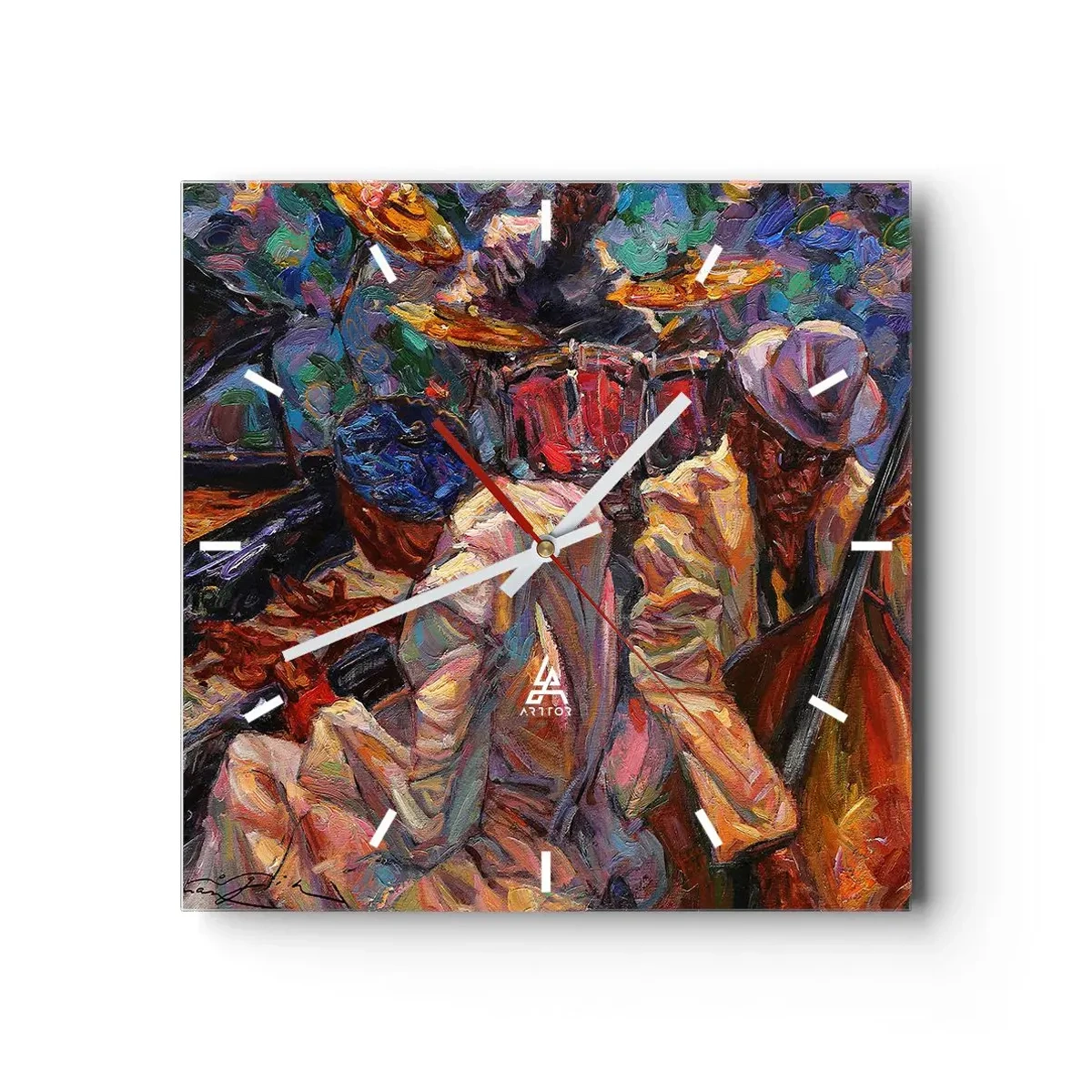 Nástěnné hodiny - V jednom rytmu - 30x30 cm