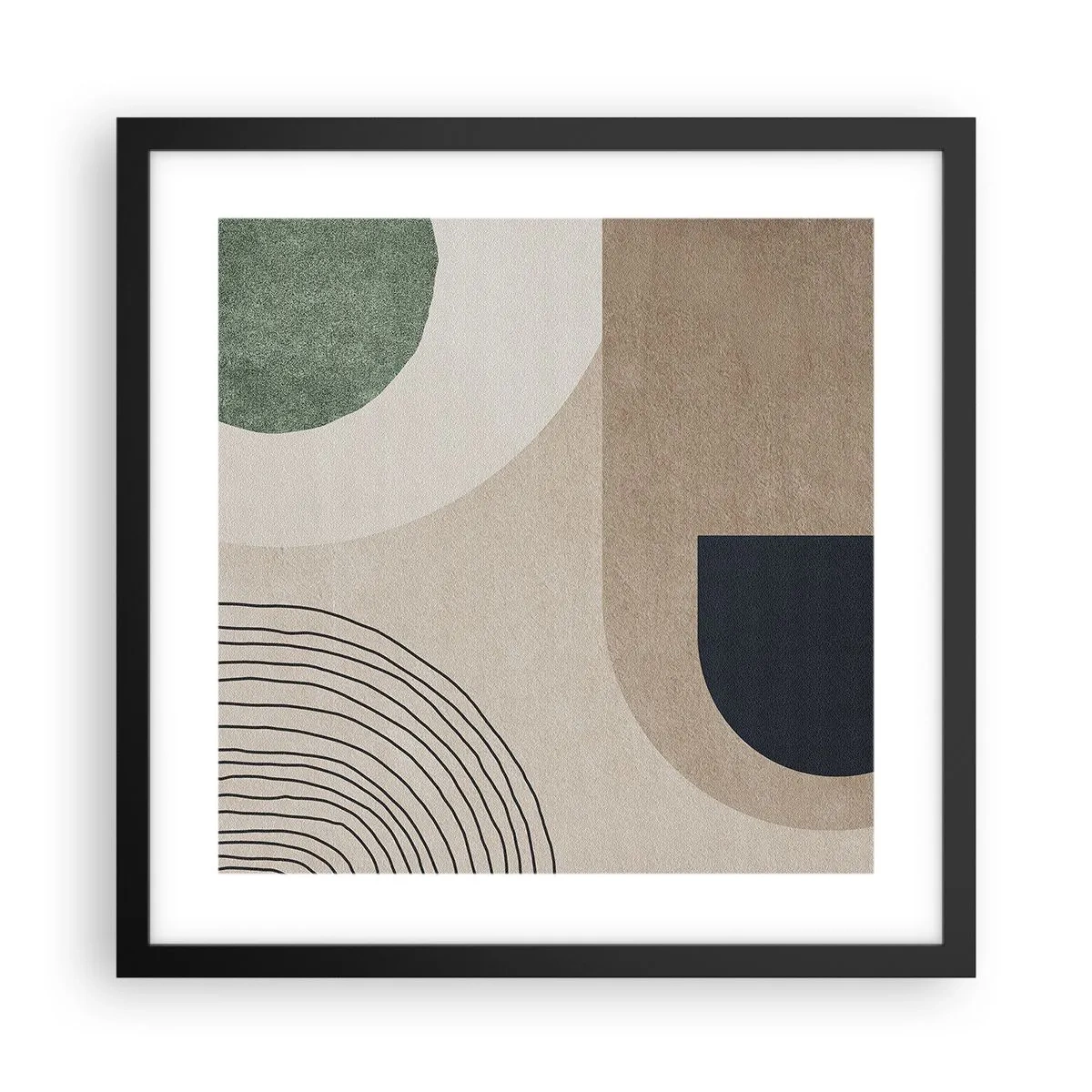 Plakát v černém rámu - Něžnost oválu - 40x40 cm