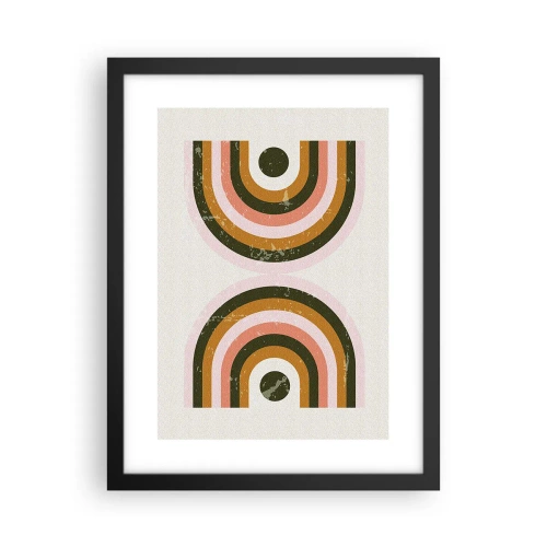 Plakát v černém rámu - Dvojitá abstrakce - 30x40 cm