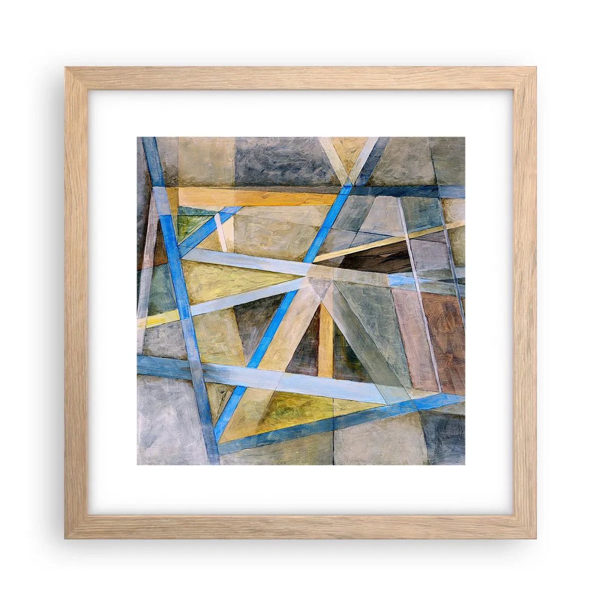 Plakát v rámu světlý dub - Přímo nebo diagonálně? - 30x30 cm