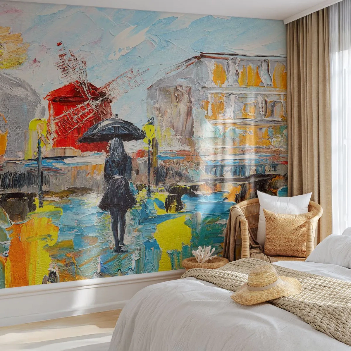 Fototapeta Premium Canvas - Pařížské legendy - Žena, Paříž, Město - 250x175 cm