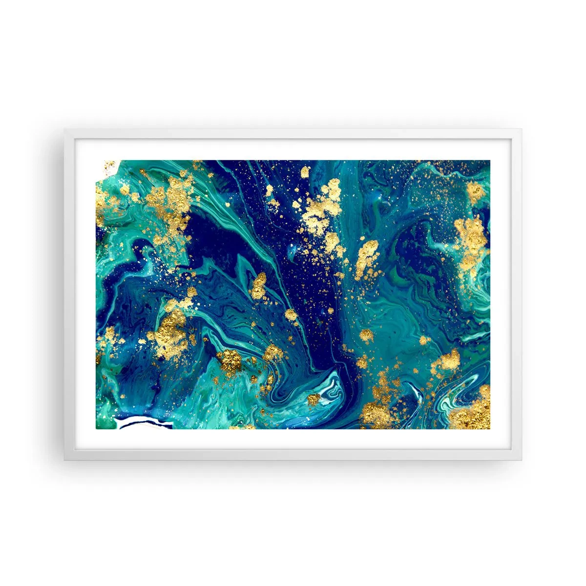 Plakát v bílém rámu - Plátky slunce - 70x50 cm