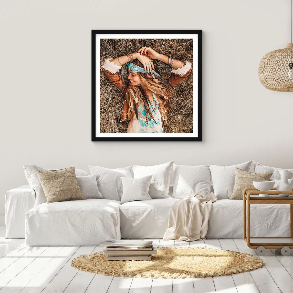 Plakát v černém rámu - Na cestě do léta lásky - 60x60 cm