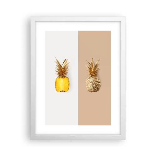Plakát v bílém rámu - Ananas pro nás - 30x40 cm