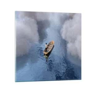 Obraz na skle - Život – cesta – nejistota - 70x70 cm