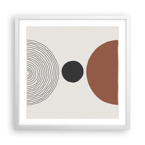 Plakát v bílém rámu - V centru pozornosti - 50x50 cm
