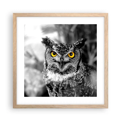 Plakát v rámu světlý dub - Nic se neschová - 40x40 cm