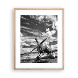 Plakát v rámu světlý dub - Nemohu se toho dočkat! - 40x50 cm