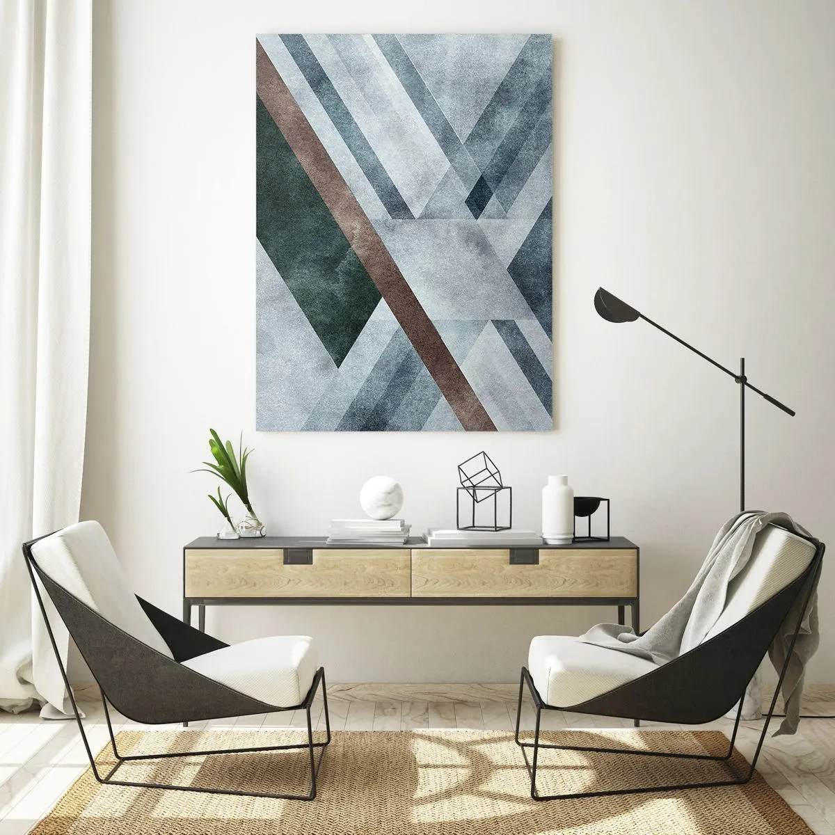 Obraz na skle - Sofistikovaná elegance geometrie - 50x70 cm