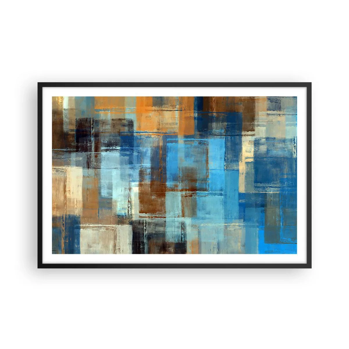 Plakát v černém rámu - Přes modrý závoj - 91x61 cm