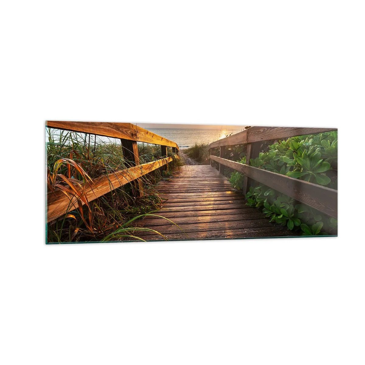 Obraz na skle - A přímo ke břehu - 140x50 cm