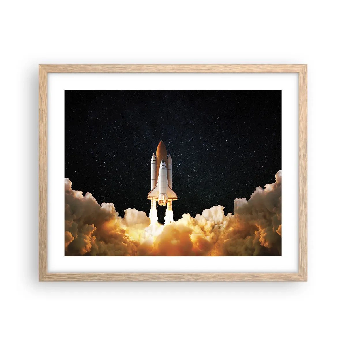 Plakát v rámu světlý dub - Ad astra! - 50x40 cm