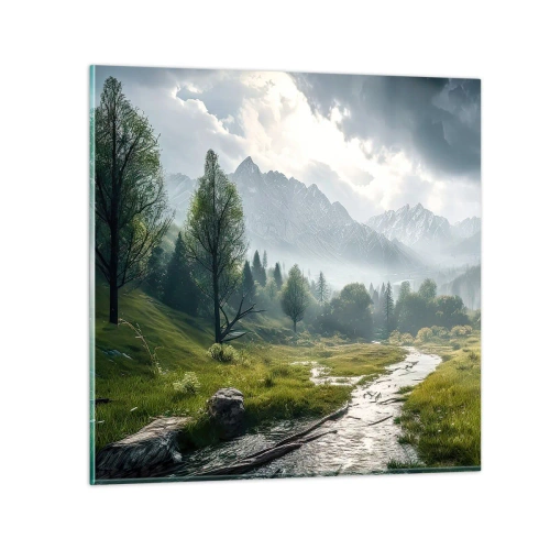 Obraz na skle - Tam a zpět - 30x30 cm