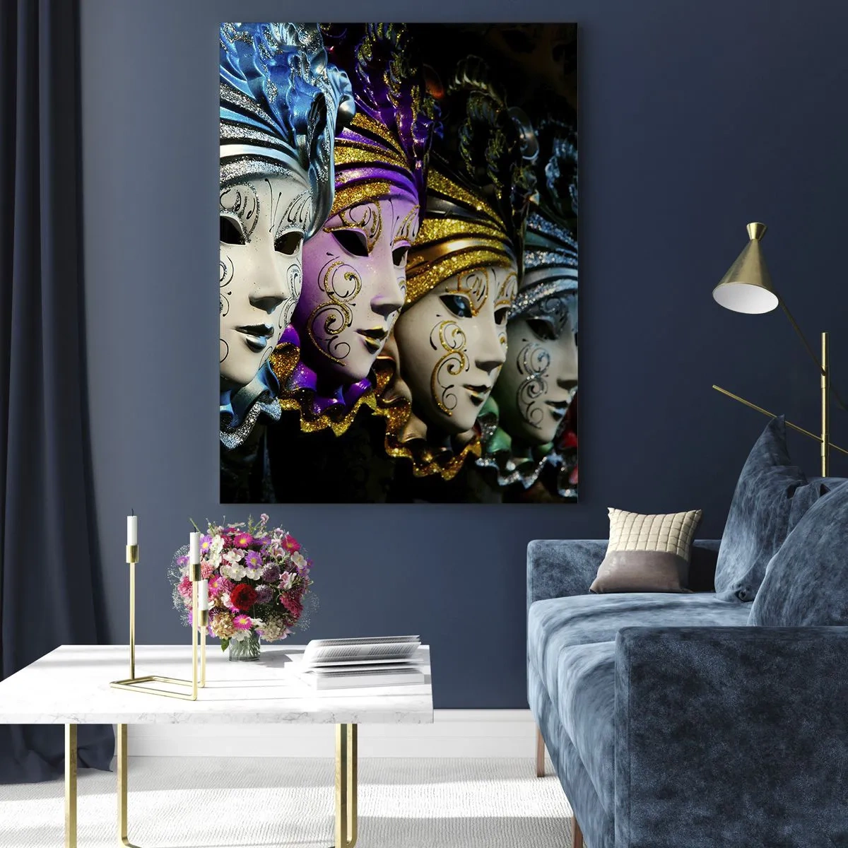 Obraz na skle - Tajemství ve zlaté a ve stříbrné - 50x70 cm