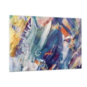 Obraz na skle - Chaos barev - 120x80 cm