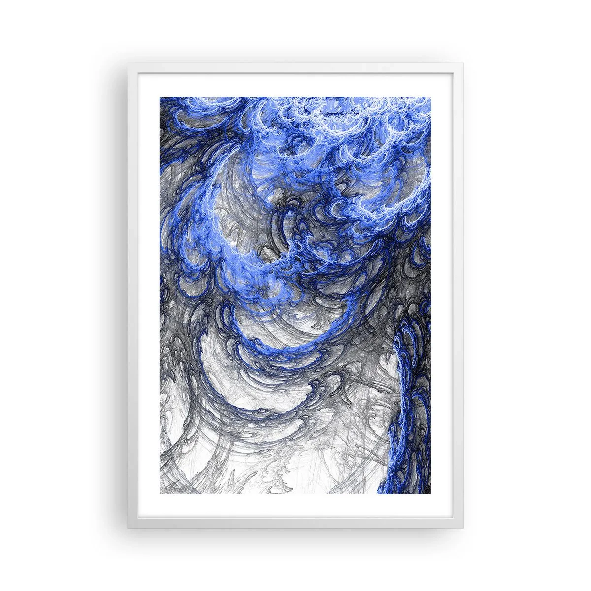 Plakát v bílém rámu - Zrod vlny - 50x70 cm