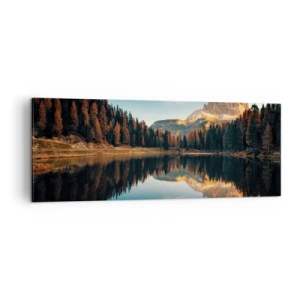 Obraz na plátně - Dvojitá krajina - 140x50 cm