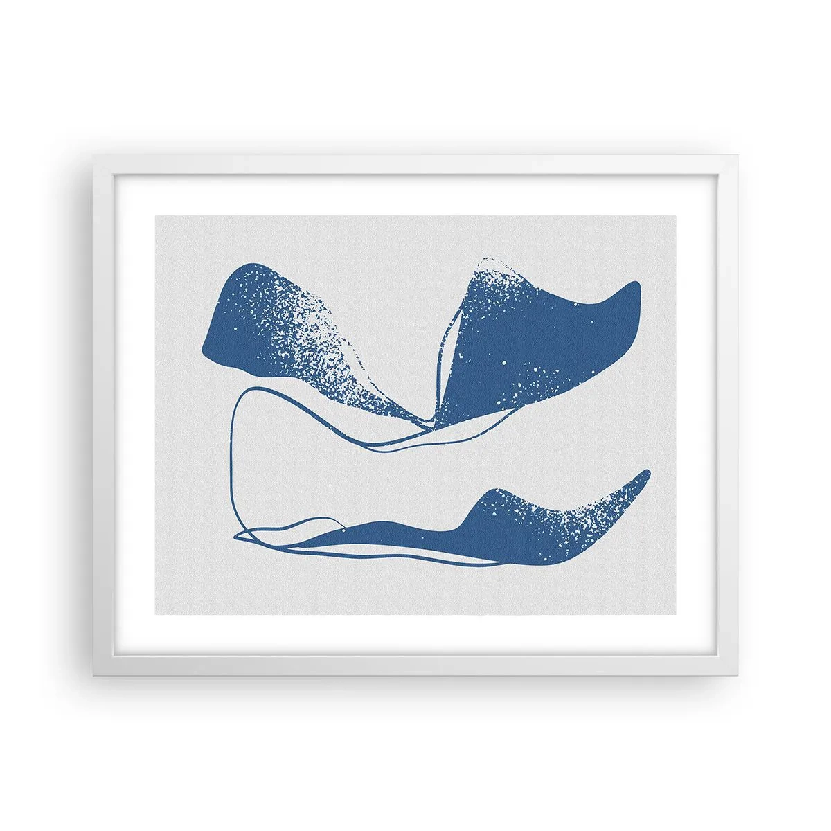 Plakát v bílém rámu - Okřídlená abstrakce - 50x40 cm