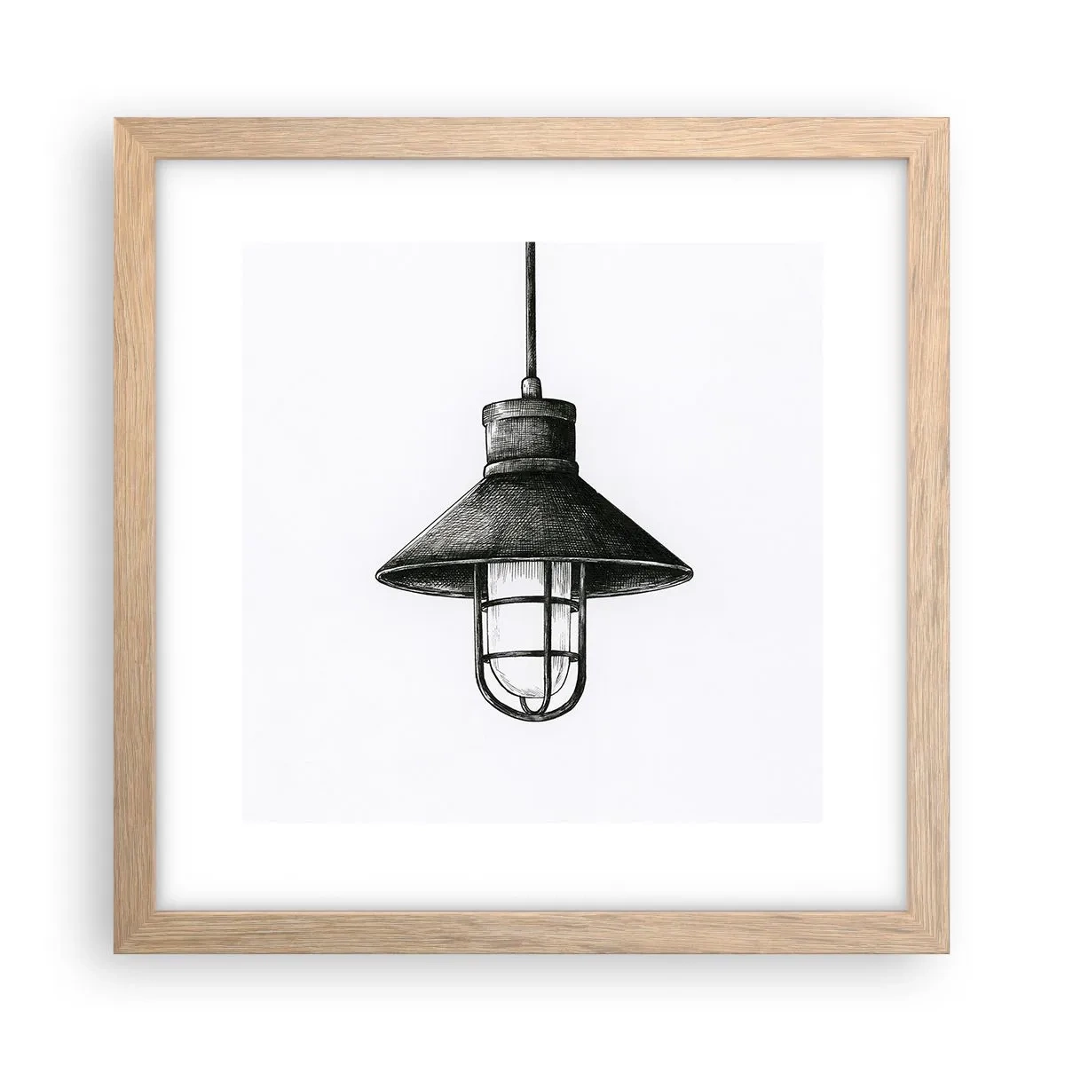 Plakát v rámu světlý dub - Jako před lety… - 30x30 cm