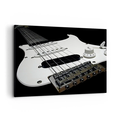 Obraz na plátně - Zvuk skrytý v bílé - 100x70 cm