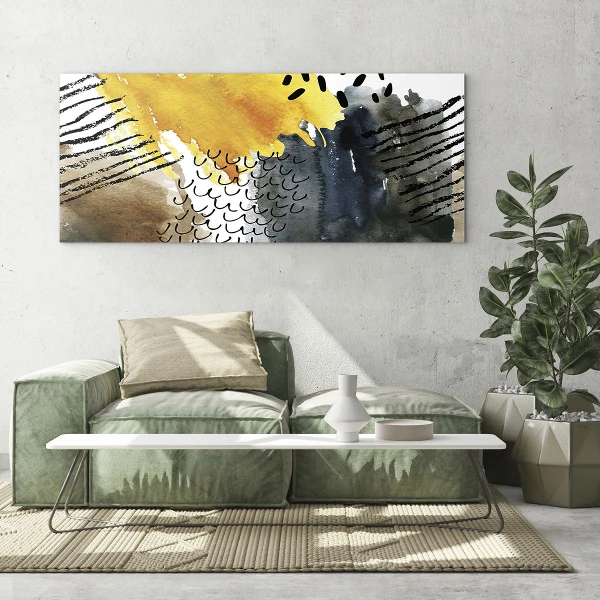 Obraz na skle - Setkání živlů - 100x40 cm