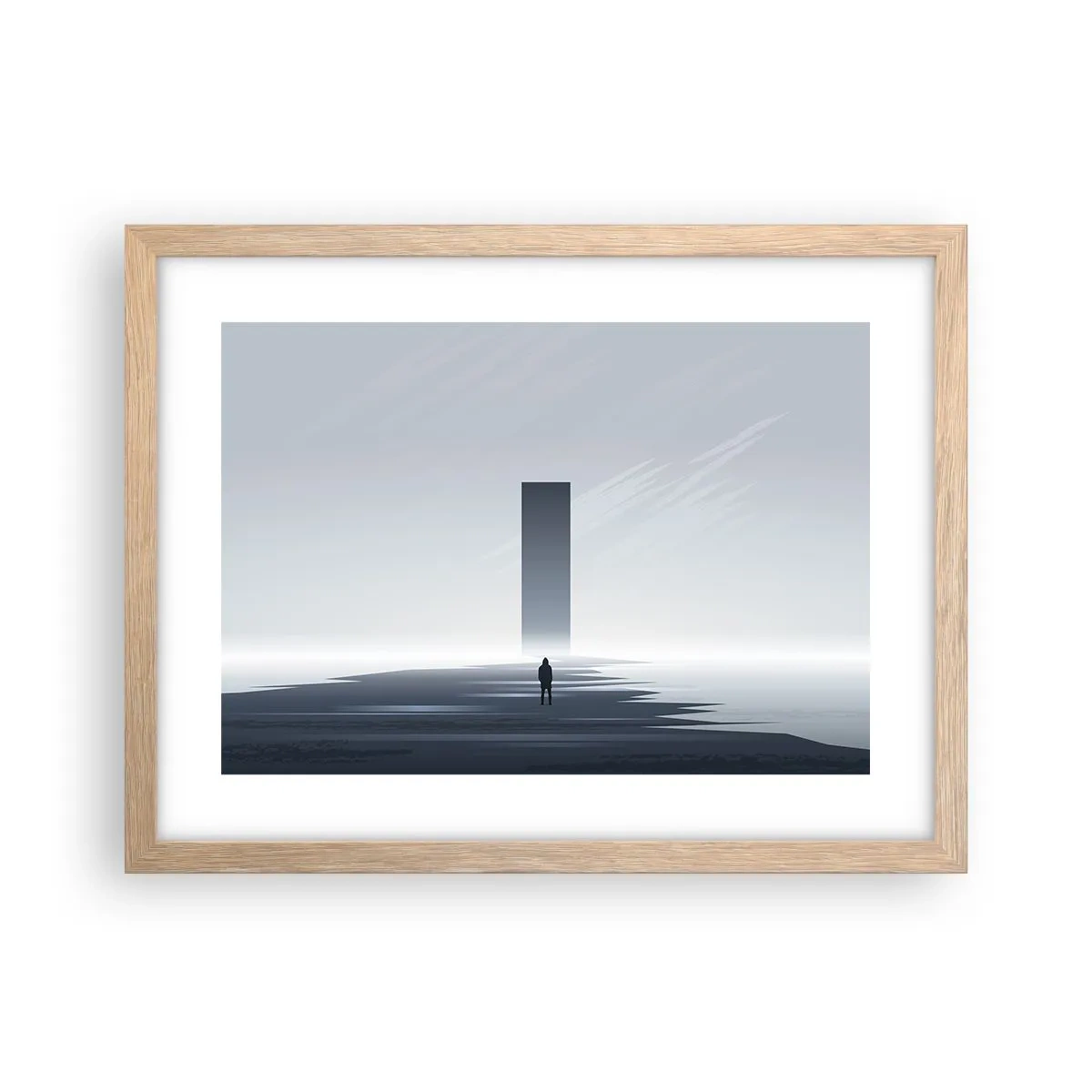 Plakát v rámu světlý dub - Příležitost nebo hrozba? - 40x30 cm