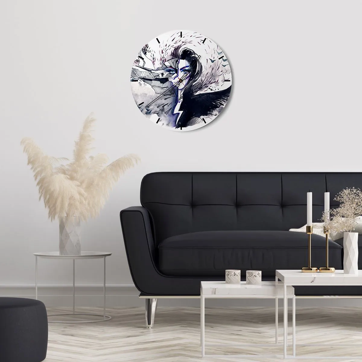 Nástěnné hodiny - Démonická a krásná - 40x40 cm