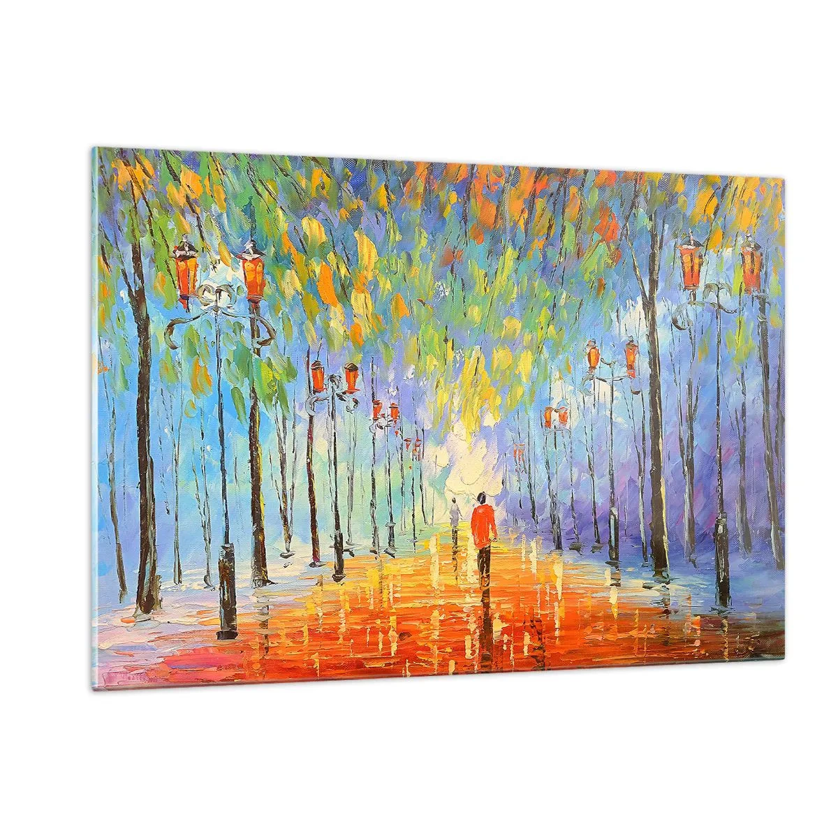Obraz na skle - Noční píseň deště - 120x80 cm