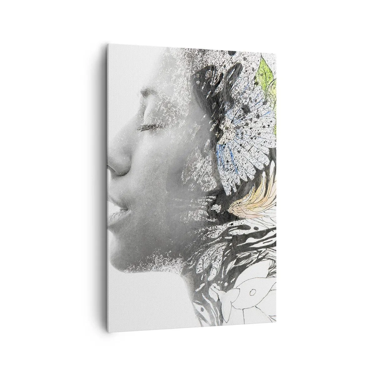 Obraz na plátně - Ponořená do přírody - 80x120 cm