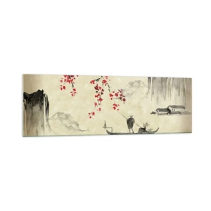 Obraz na skle - V zemi kvetoucích třešní - 160x50 cm