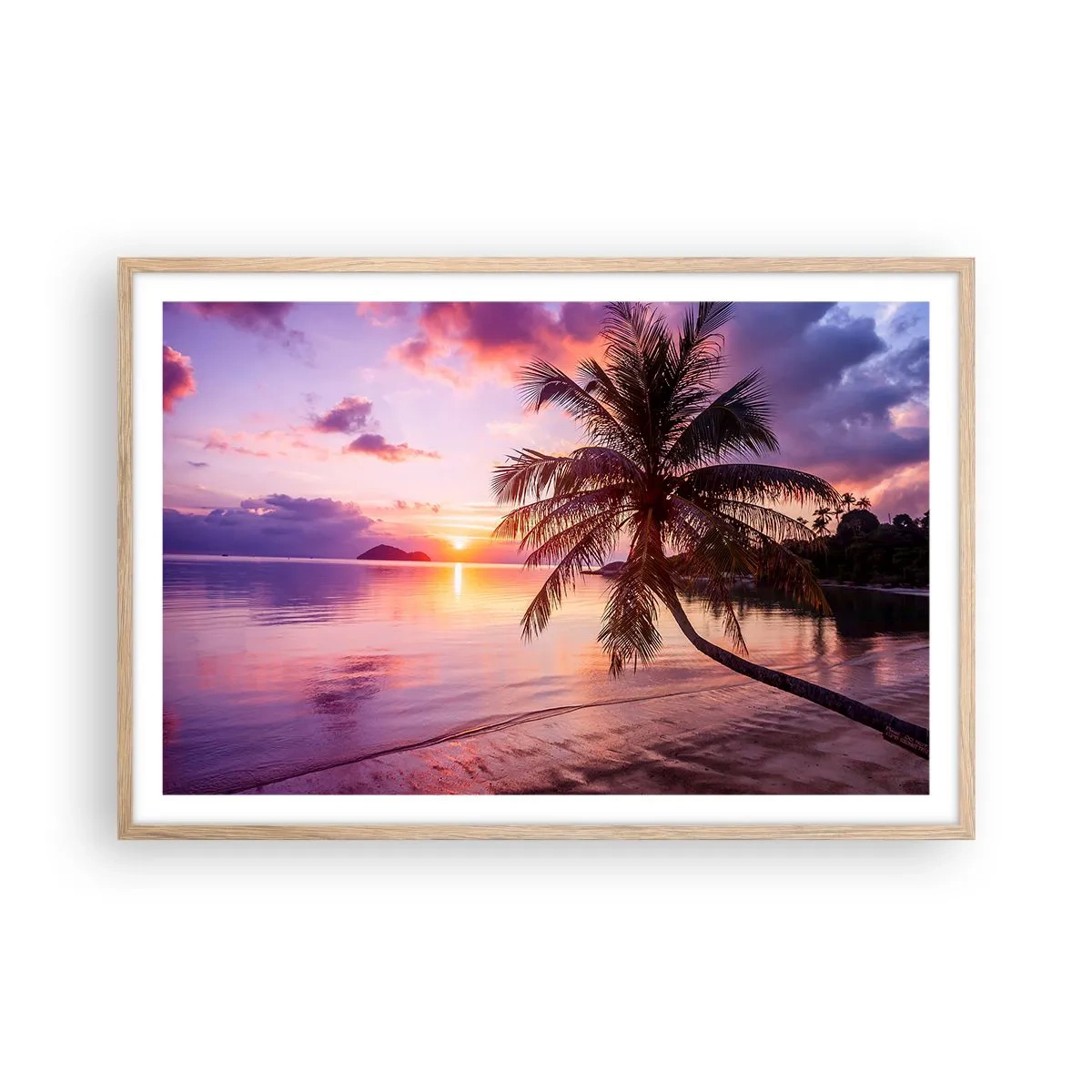 Plakát v rámu světlý dub - Blahobyt až po okraj - 91x61 cm