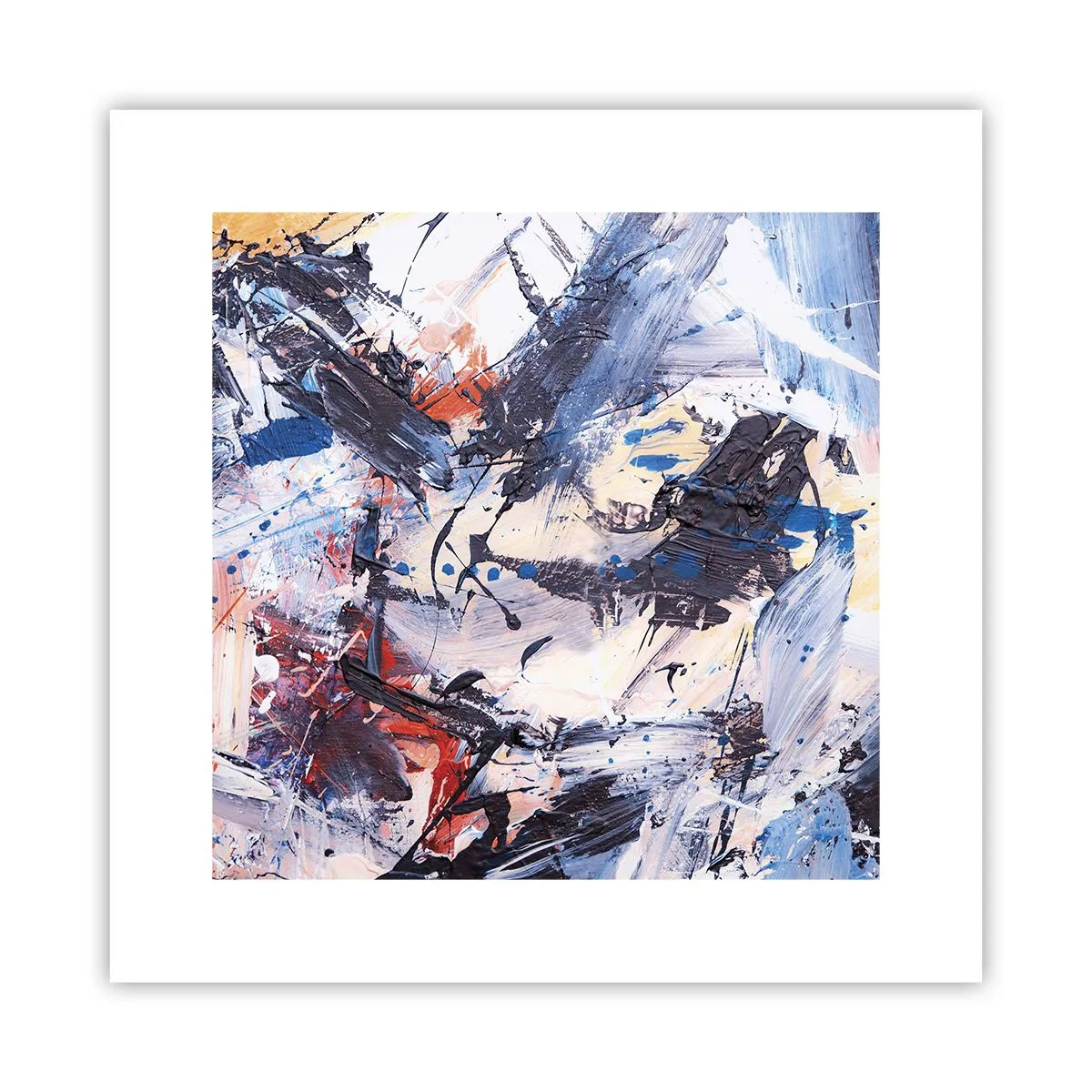 Plakát - Bláznivý tanec abstrakce - 30x30 cm