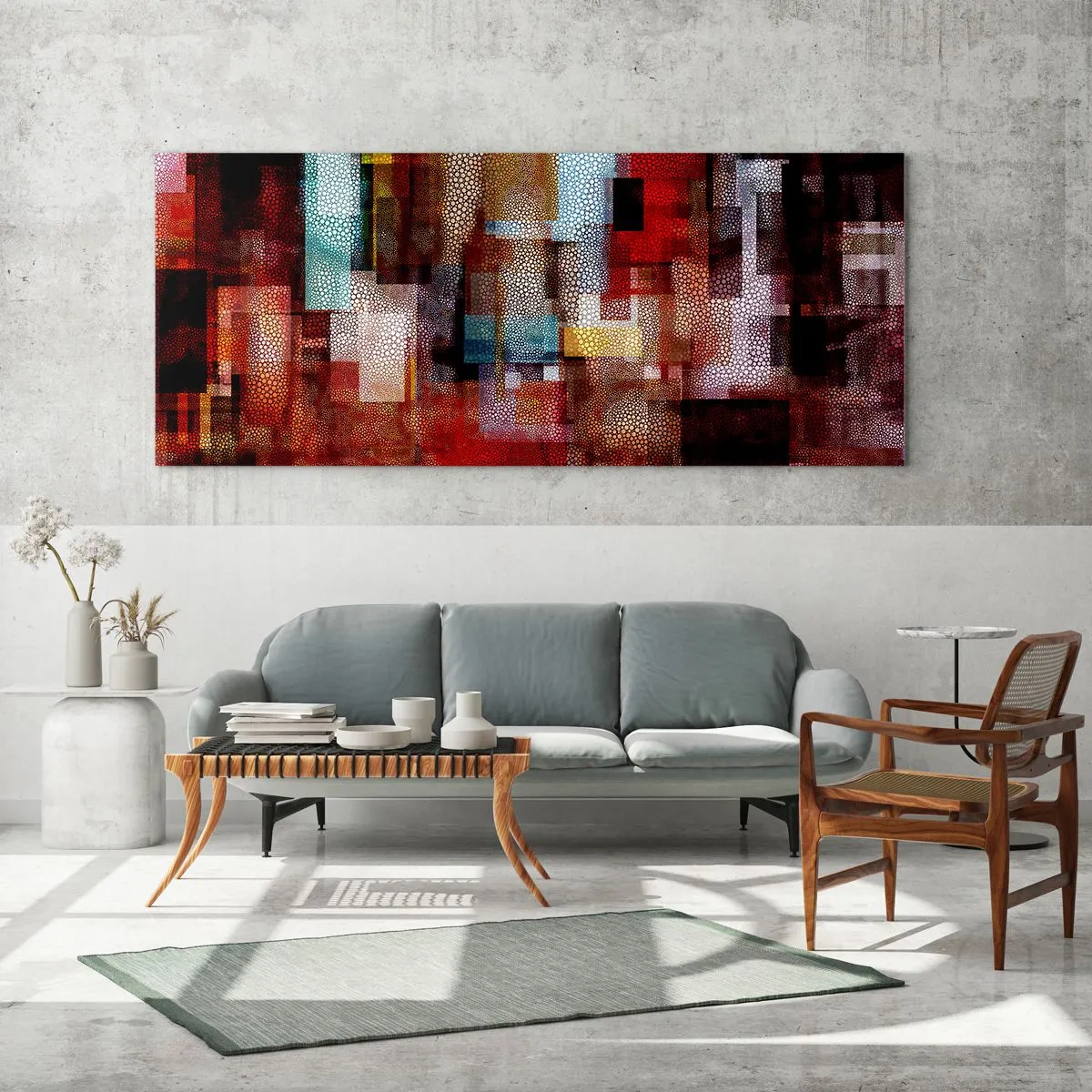 Obraz na skle - Chaos a zmatek - 120x50 cm