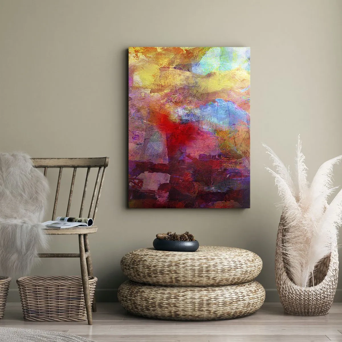 Obraz na plátně - Podívat se doprostřed duhy - 50x70 cm