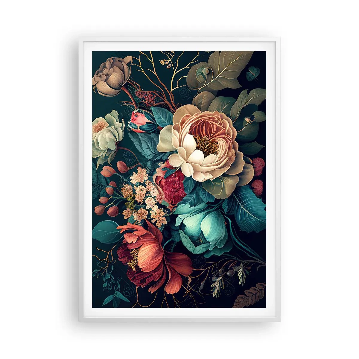 Plakát v bílém rámu - Půvab 19. století - 70x100 cm