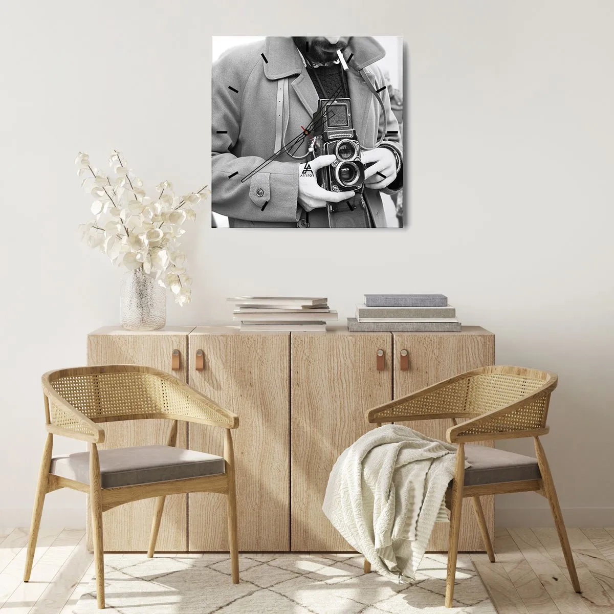 Nástěnné hodiny - V retro stylu - 40x40 cm