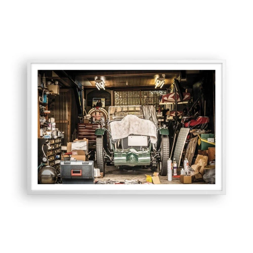 Plakát v bílém rámu - Zpět do minulosti - 91x61 cm