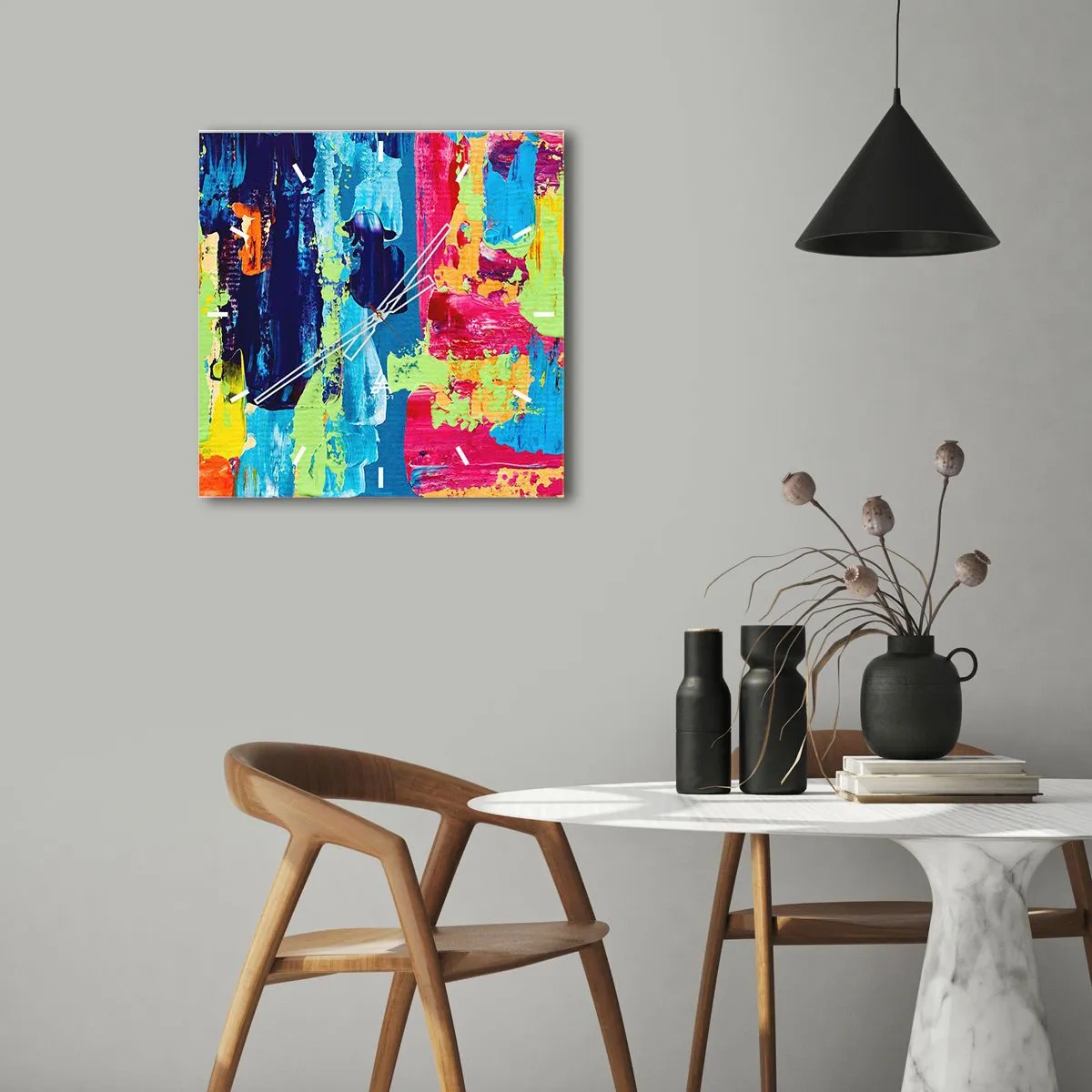 Nástěnné hodiny - Život je krásný! - 40x40 cm