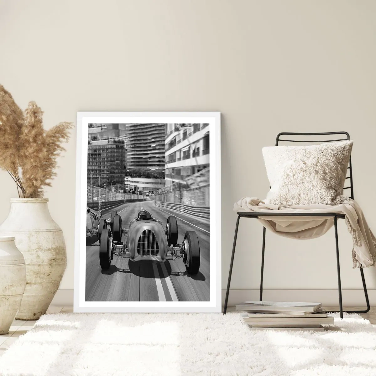 Plakát v bílém rámu - Kdysi dávno v Monte Carlu - 40x50 cm