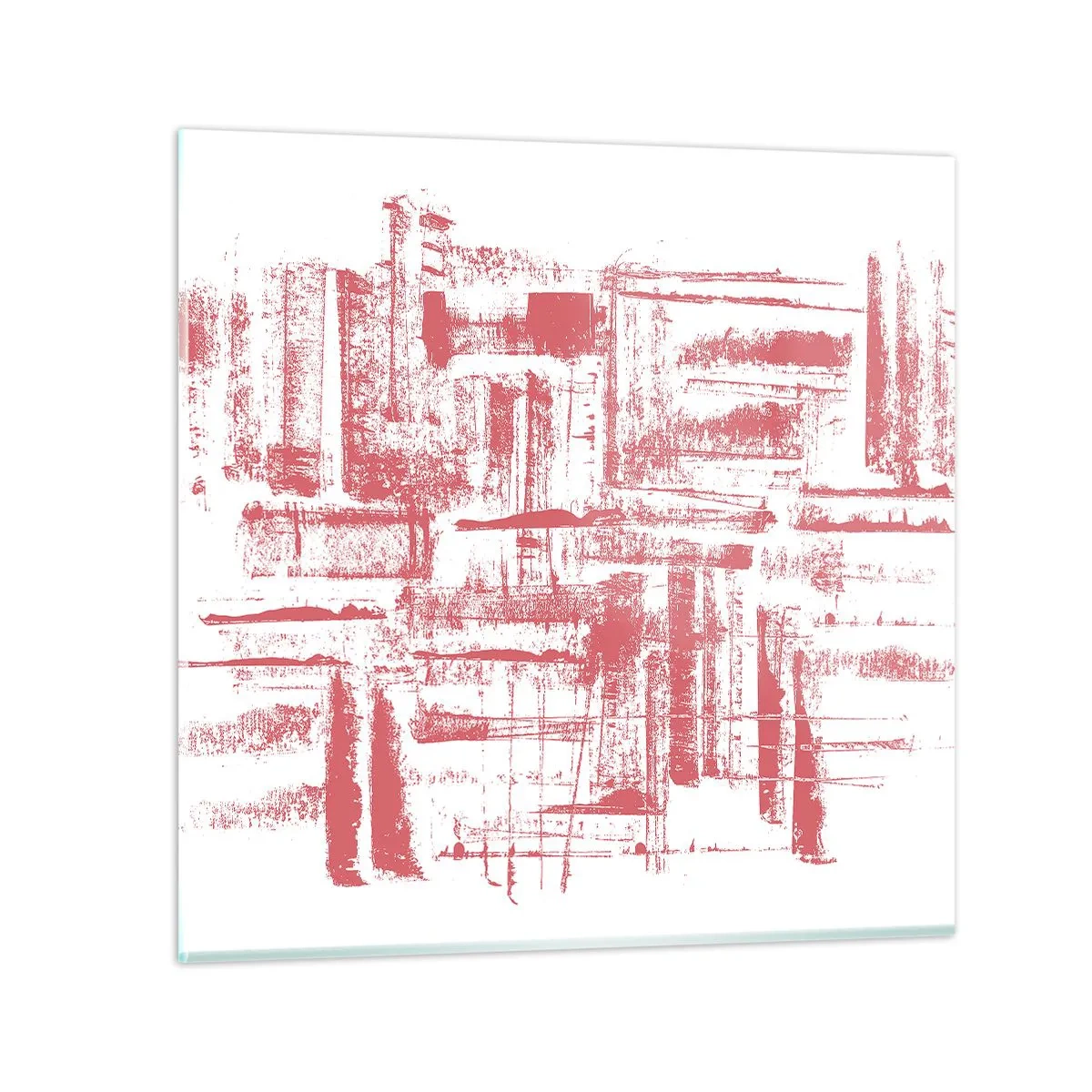 Obraz na skle - Červené město - 40x40 cm