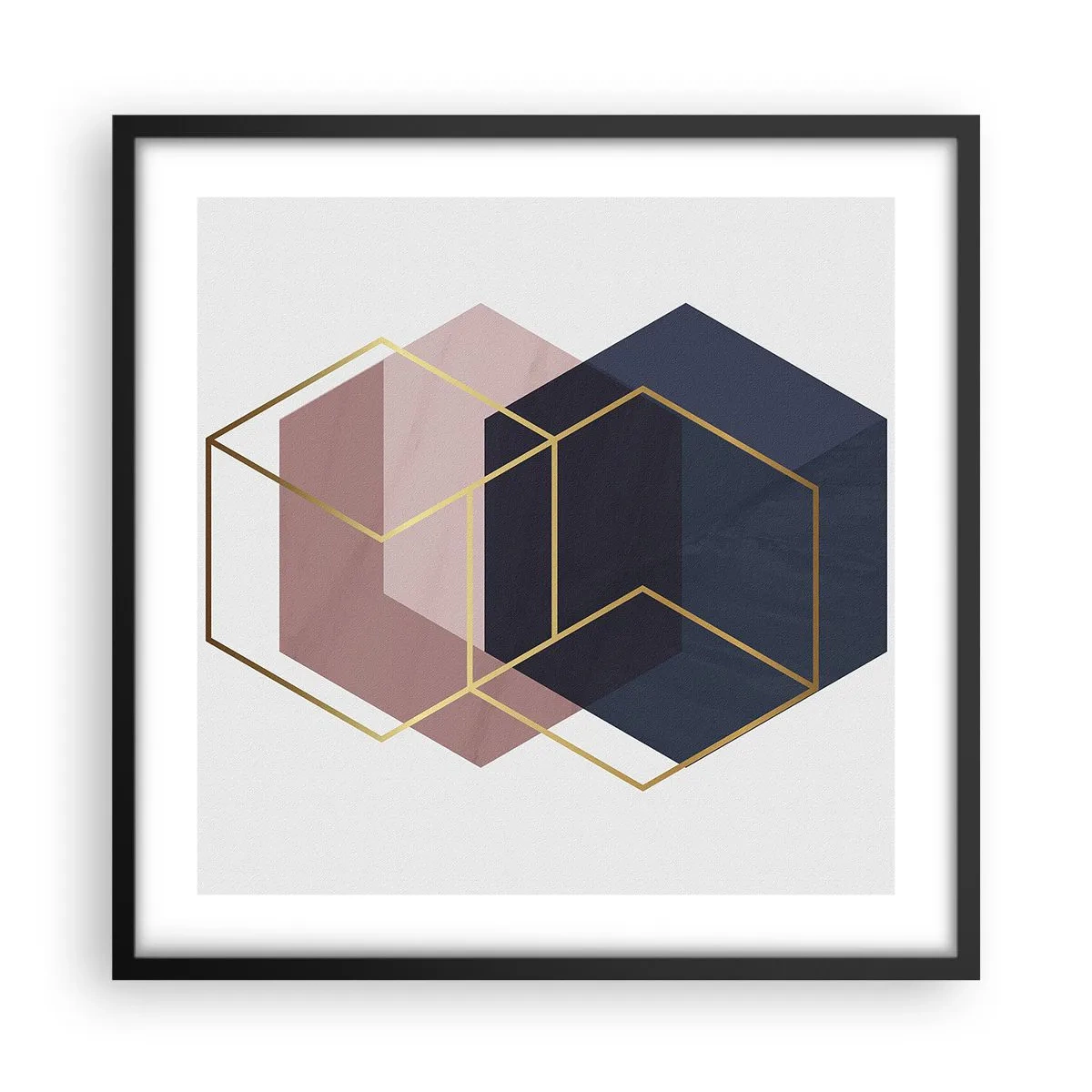 Plakát v černém rámu - Síla jednoduchosti - 50x50 cm