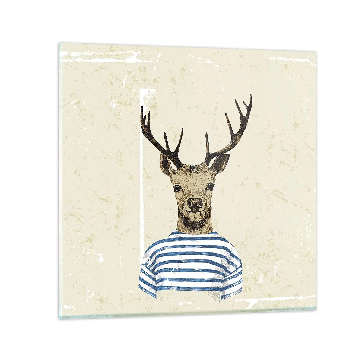 Obraz na skle - Protože mám rád pruhované košile! - 40x40 cm