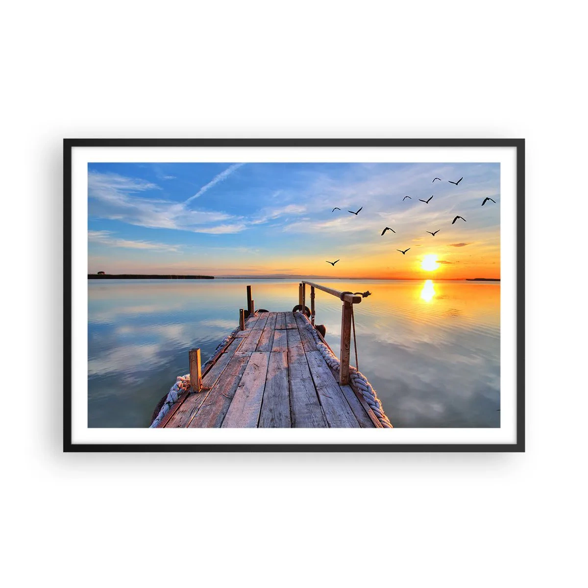 Plakát v černém rámu - Jít před sebe směrem ke slunci - 91x61 cm