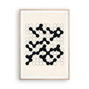 Plakát v rámu světlý dub - Čínská hra – variace - 70x100 cm