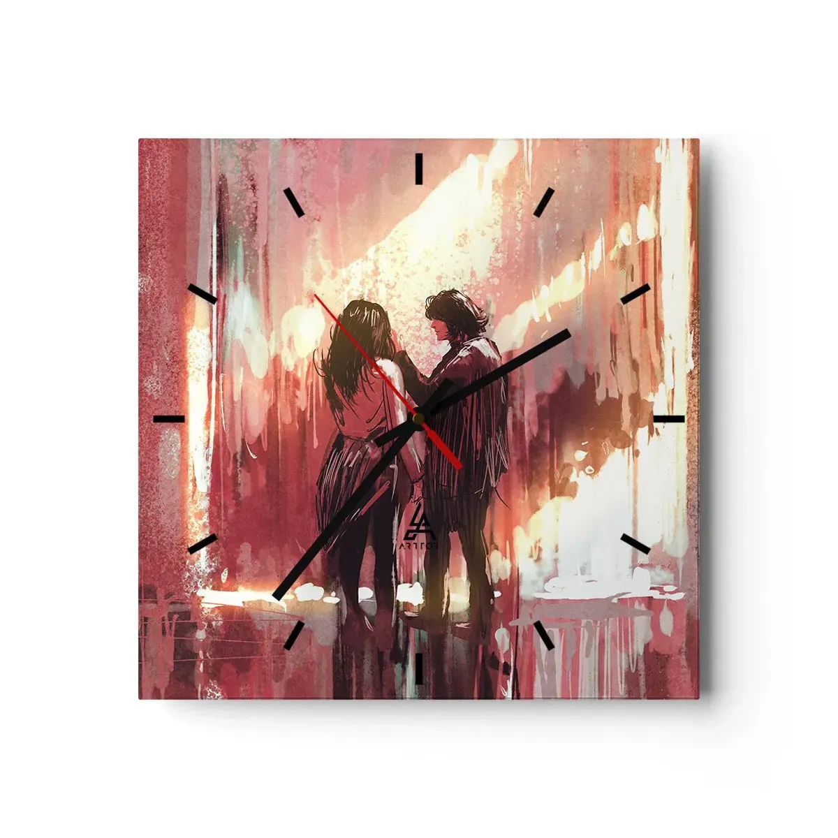 Nástěnné hodiny - Věčný příběh lásky - 40x40 cm